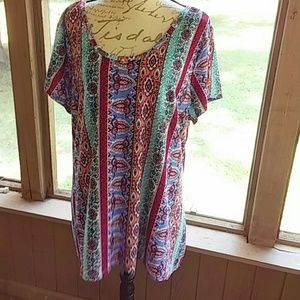 Bobbie Brooks 3X Plus Size Short Sleeve Blouse